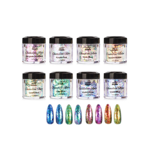 Let's Resin Luxury Chameleon Flakes Set - 8 Colors