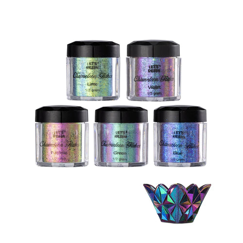 Let's Resin Violet Chameleon Flakes Set - 5 Colors