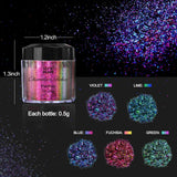 Let's Resin Violet Chameleon Flakes Set - 5 Colors, view 3
