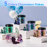 Let's Resin Violet Chameleon Flakes Set - 5 Colors, view 4