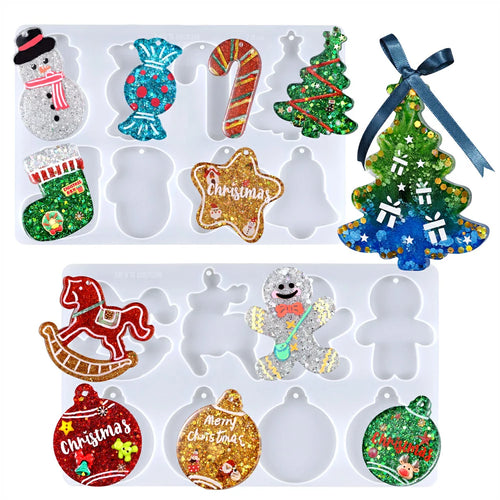 Let's Resin 16 Designs Christmas Ornament Resin Molds