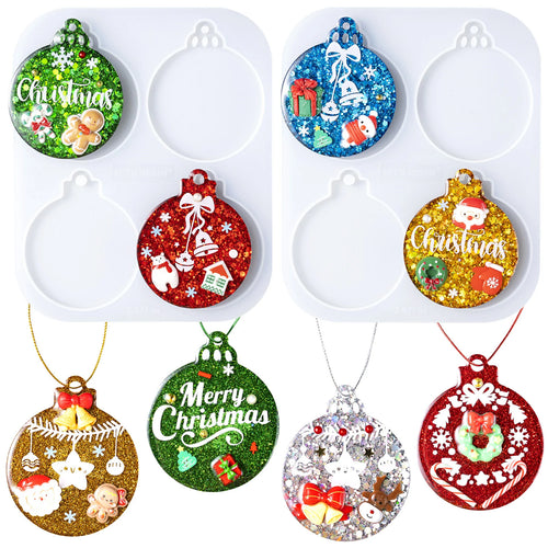 Let's Resin Round Christmas Ornament Resin Molds