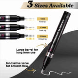 Let's Resin Mirror Chrome Paint Marker Set – 3 Tip Sizes, Gold & Silver, view 4