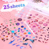 Let's Resin Clear Stickers for Resin – 25 Sheets of Zodiac, Foil, Floral & More Themes, view 2