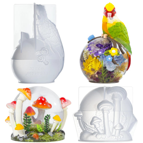 Let's Resin Jungle Bird Crystal Ball Resin Molds