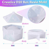 Let's Resin D20 Dice Box Resin Molds, view 2