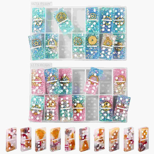 Let's Resin Domino Double Six Resin Molds