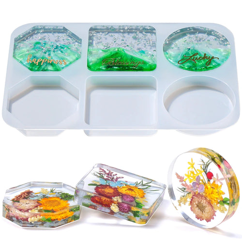 Let's Resin 3-in-1 Extra Deep Resin Coaster Mold