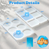Let's Resin Extra Deep Square & Round Coaster Resin Molds, view 2