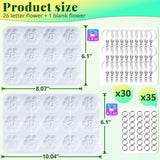 Let's Resin Flower Alphabet Keychain Resin Molds, view 3