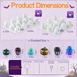 Let's Resin Ghost Pumpkin & Skull Halloween Mold Set, view 3