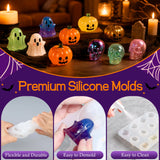 Let's Resin Ghost Pumpkin & Skull Halloween Mold Set, view 4