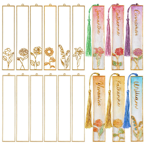 Let's Resin Gold Metal Bookmark Kit – FloraFrame Series