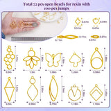 Let's Resin Gold Open Back Bezels – 172 Pcs Metal Resin Jewelry Making Kit, view 3