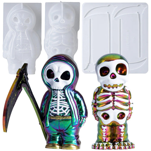 Let's Resin Grim Reaper Skull Resin Molds