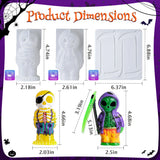 Let's Resin Grim Reaper Skull Resin Molds, view 3