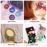 Let's Resin Holographic Resin Stickers Set – 26 Sheets Gold & Silver for Crafting, view 2