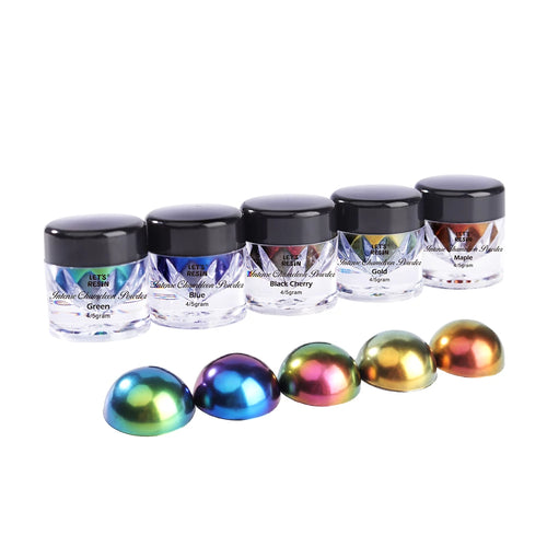 Let's Resin Intense Chameleon Mica Powder Set - 5 Colors