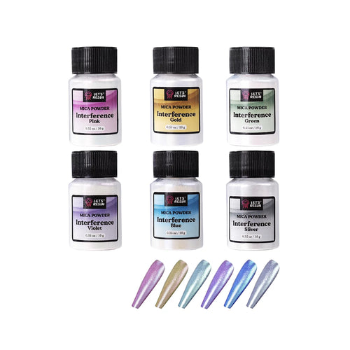 Let's Resin Interference Mica Powder Set - 6 Colors