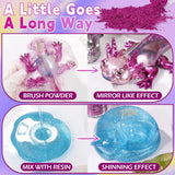 Let's Resin Metallic Mirror Chrome Powder Set – 8 Metallic + 2 Holographic Colors, view 6