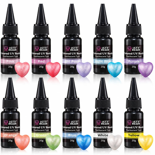 Let's Resin Multi-color Pearlescent UV Resin - 10 Colors