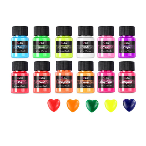 Let's Resin Neon Mica Powder Set - 12 Colors