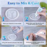 Let's Resin Resin Stencils Set – 78 Pcs Alphabet, Numbers & Animal Designs, view 5