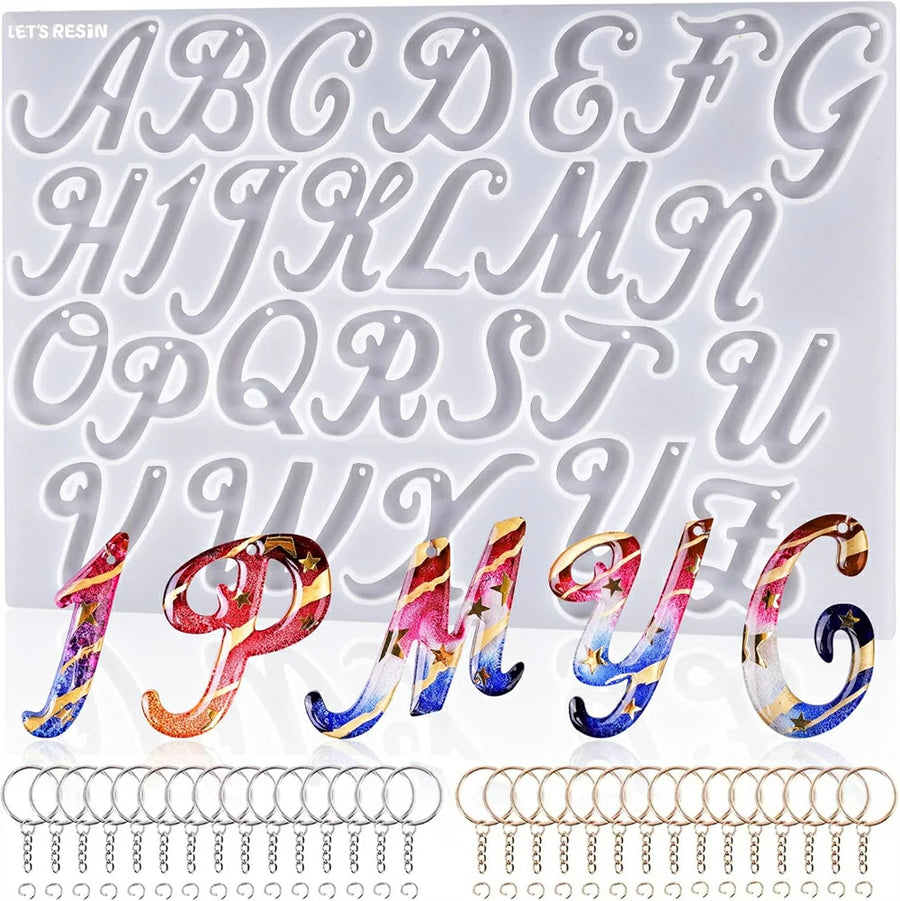 Let's Resin Reversed Alphabet Letter Resin Mold