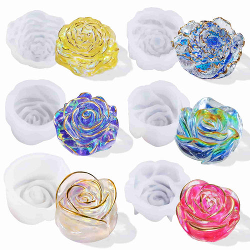 Let's Resin Rose Candle Resin Molds