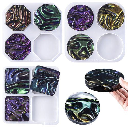 Let's Resin Deeper Geometric Shapes Coaster Resin Molds