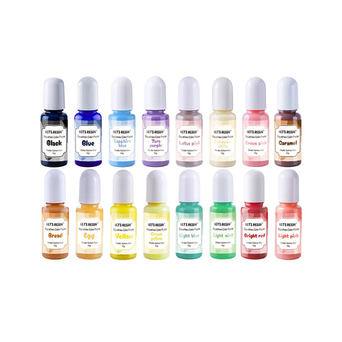 Let's Resin Silicone Pigment Paste Set for Taba Squishy - 16 Colors