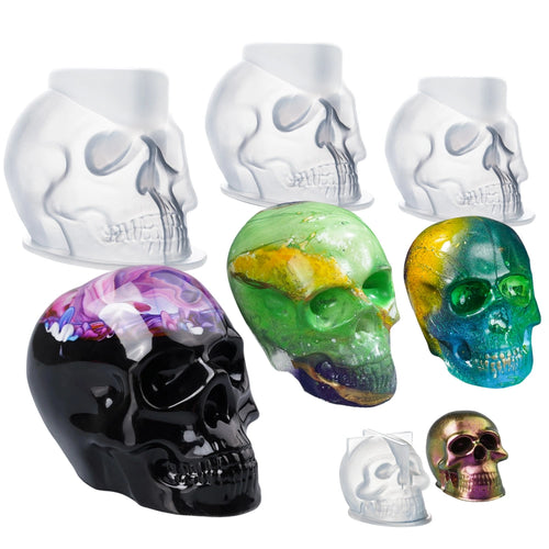 Let's Resin 4 Sizes Skull Resin Molds