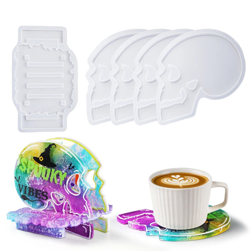 Let's Resin Skull Coaster Resin Molds