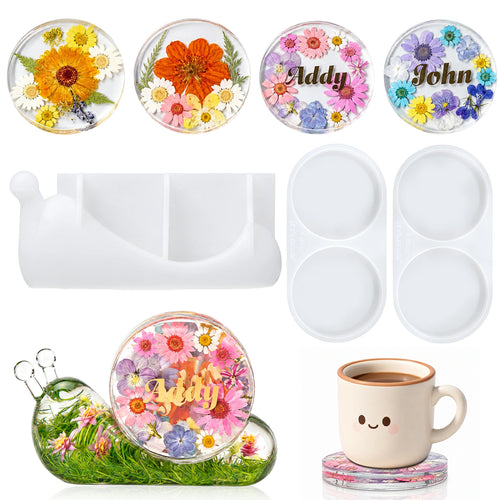 Let's Resin Snail Holder & Coaster Resin Molds