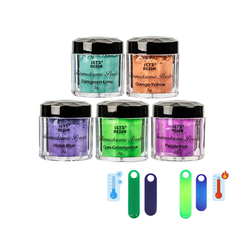 Let's Resin Thermochromic Mica Powder Set - 5 Colors