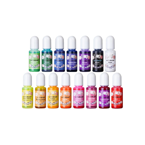 Let's Resin Translucent Resin Dye Set - 15 Colors