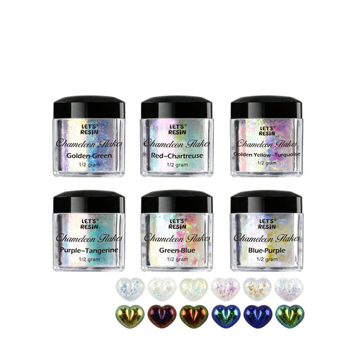 Let's Resin Transparent Chameleon Flakes Set - 6 Colors