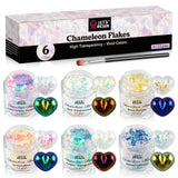 Let's Resin Transparent Chameleon Flakes Set - 6 Colors, view 2