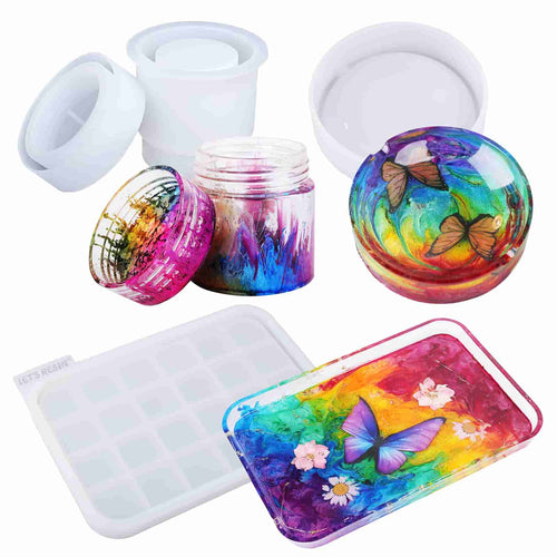 Let's Resin Tray & Ashtray & Jar Resin Molds