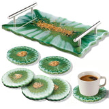 Let's Resin Wave Silver Handle Coaster Resin Molds, view 6