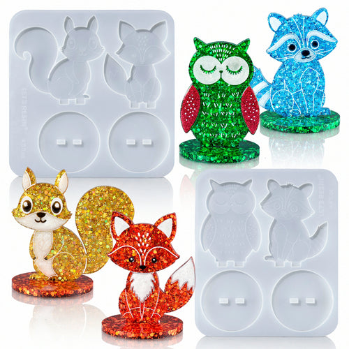 Let's Resin Woodland Animal Standee Resin Molds