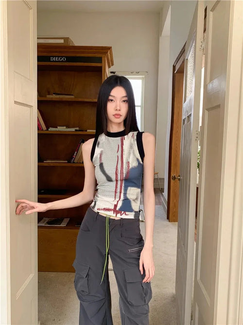 Litlookz Studio Abstract Printed Tank Top