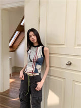 Litlookz Studio Abstract Printed Tank Top, view 3