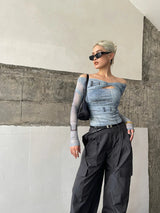 Litlookz Studio Acubi Mesh Top, view 4
