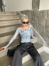 Litlookz Studio Acubi Mesh Top, view 5