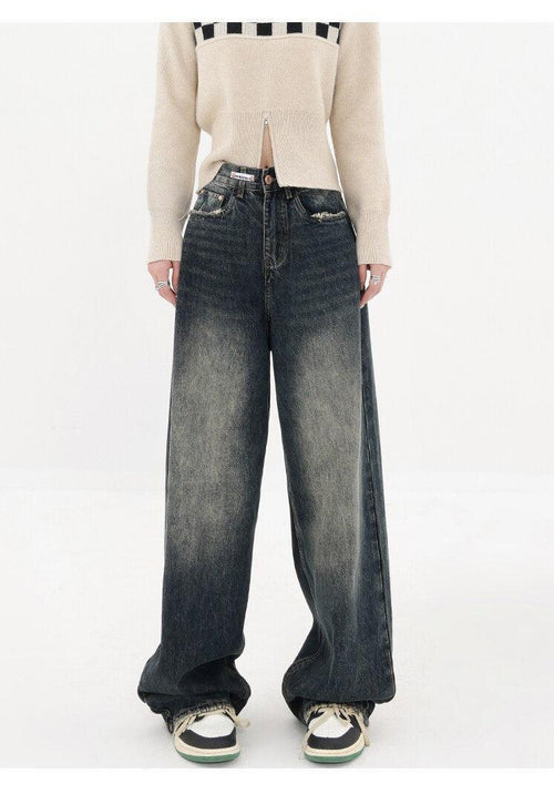 Litlookz Studio Acubi Wide Leg Dark Jeans