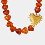 Litlookz Studio Amber Heart Beaded Necklace, view 5