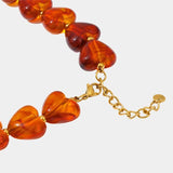 Litlookz Studio Amber Heart Beaded Necklace, view 6