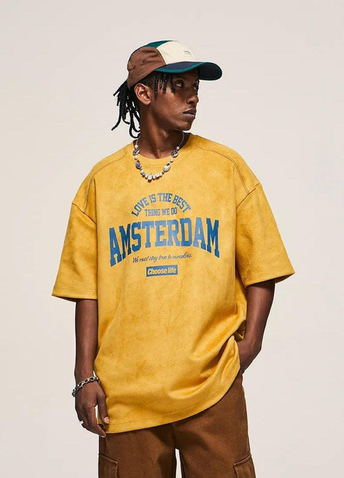 Litlookz Studio Amsterdam Suede Tee