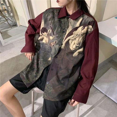 Litlookz Studio Angel Print Long Sleeve Shirt
